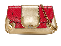 Mini Purse, Leather/Python, Gold/Red,  MII, S, 2*
